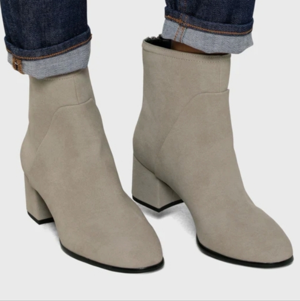 Matt & Nat Dea Mid Heel Ankle Boots, Size 40, Grey